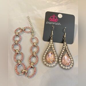 Pretty Pink Earrings Bracelets Bundle Bargain